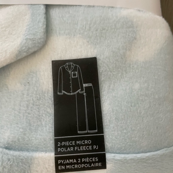 Baby blue fleece polar bear pyjamas - Picture 3 of 6